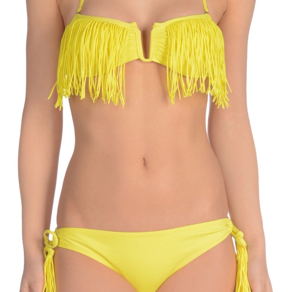 Italian designer yellow bikini